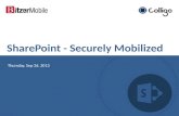 SharePoint Securely Moblized - webinar with Colligo and Bitzer Mobile