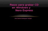 ¿Como grabar CD en Windows y Nero Express?