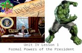 1 formal powers of the president