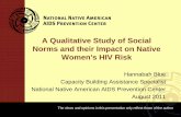 A Qualitative Study of Social Norms and their Impact on Native Women's HIV Risk