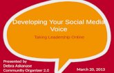 Developing Your Social Media Voice and Online Leadership