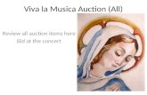 Vivala Musica Auction Items