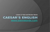 Caesar's English 17 Word Stems