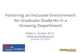 Fostering an Inclusive Environment for Graduate Students in a Growing Department