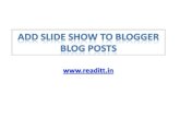 add slide show to blogger