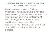 Linear hearing instrument  fitting methods