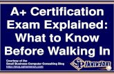 A+ Certification Exam Explained: What to Know Before Walking In (Slides)