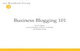 The Bradford Group Business Blogging 101