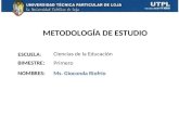 UTPL-METODOLOGÍA DE ESTUDIO-I BIMESTRE-(abril agosto 2012)
