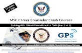 MSC GPS TAPS Part 2 career counselor crash courses part 2