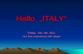 Hallo  „ Italy"