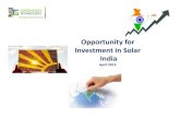 Opportunity for investment in solar india