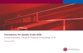 Conal Kennedy, Electronic Procedure For Quality Audit (PQA) & Relate Accounts Production