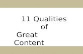 11 Qualities of Great Content