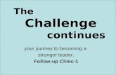 Leadership challenge follow up clinic
