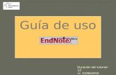 Guía de uso de Endnote Web