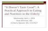 "It Doesn't Taste Good": A Practical Approach to Eating and ...