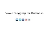 Power blogging for business