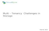 Multi – tenancy Challenges in Storage Cloud Byte