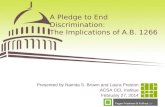 A Pledge to End Discrimination AB 1266