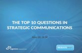 Top 10 Questions in Strategic Communications May 20 2014