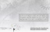 Online Coaching in Thesis Supervision: A qualitative study