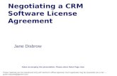 Jane Disbrow Negotiating a CRM Software License Agreement