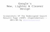 New Google search design 2011
