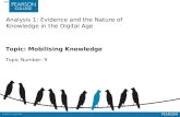 Lecture 9 mobilising knowledge