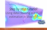 How tu use data cleaning, EOO estimation and niche of occurrence features in ModestR