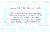 Julie's birthday powerpoint