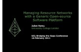 Bridging the Gaps Final Event: Managing Resource Networks with a Generic Open-Source Software Platform