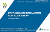 Data driven innovation for education