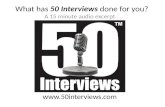 An introduction for prospective 50 Interviews authors
