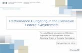 Performance Budgeting in the Canadian Federal Government by Kiran Hanspal