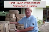 Haven Project Relief Shipment To Burma