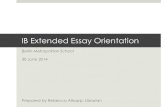 Extended essay orientation