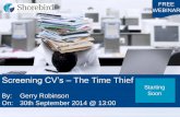 Screening CV's - The Time Thief