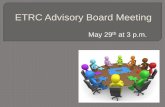 Advisory board meeting 29.05. 2012