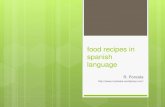 Food recipes in spanish language