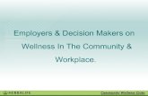 Wellness In The Community & Work Place
