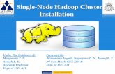 Single node hadoop cluster installation