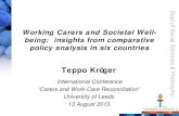 Teppo Kroger Working Carers and Societal Wellbeing