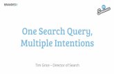 London #B3Seminar: One search query, multiple intentions - Tim Grice