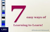7 easy ways of learning to learn by nadeem ur rehman khan