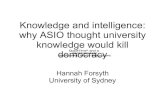 Hannah AHA Presentation: Knowledge and Intelligence