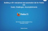 Firefox OS real-phone automation lab: goals, challenges, and successes