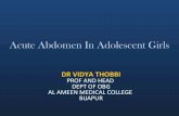 Acute abdomen in adolescent girls