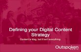 Defining your digital content strategy