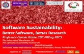 Software Sustainability: Better Software Better Science